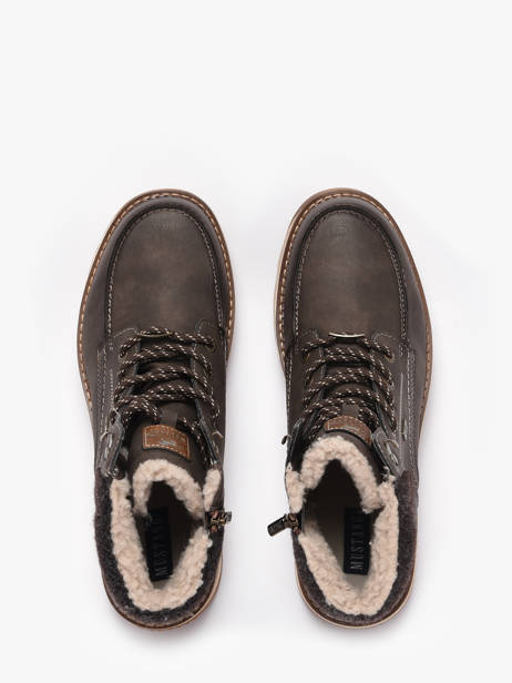 Enkellaarzen Mustang Bruin men M0131002 ander zicht 3